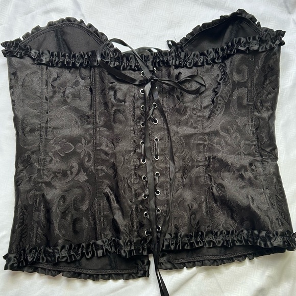 Black lace corset size XL - Picture 3 of 4